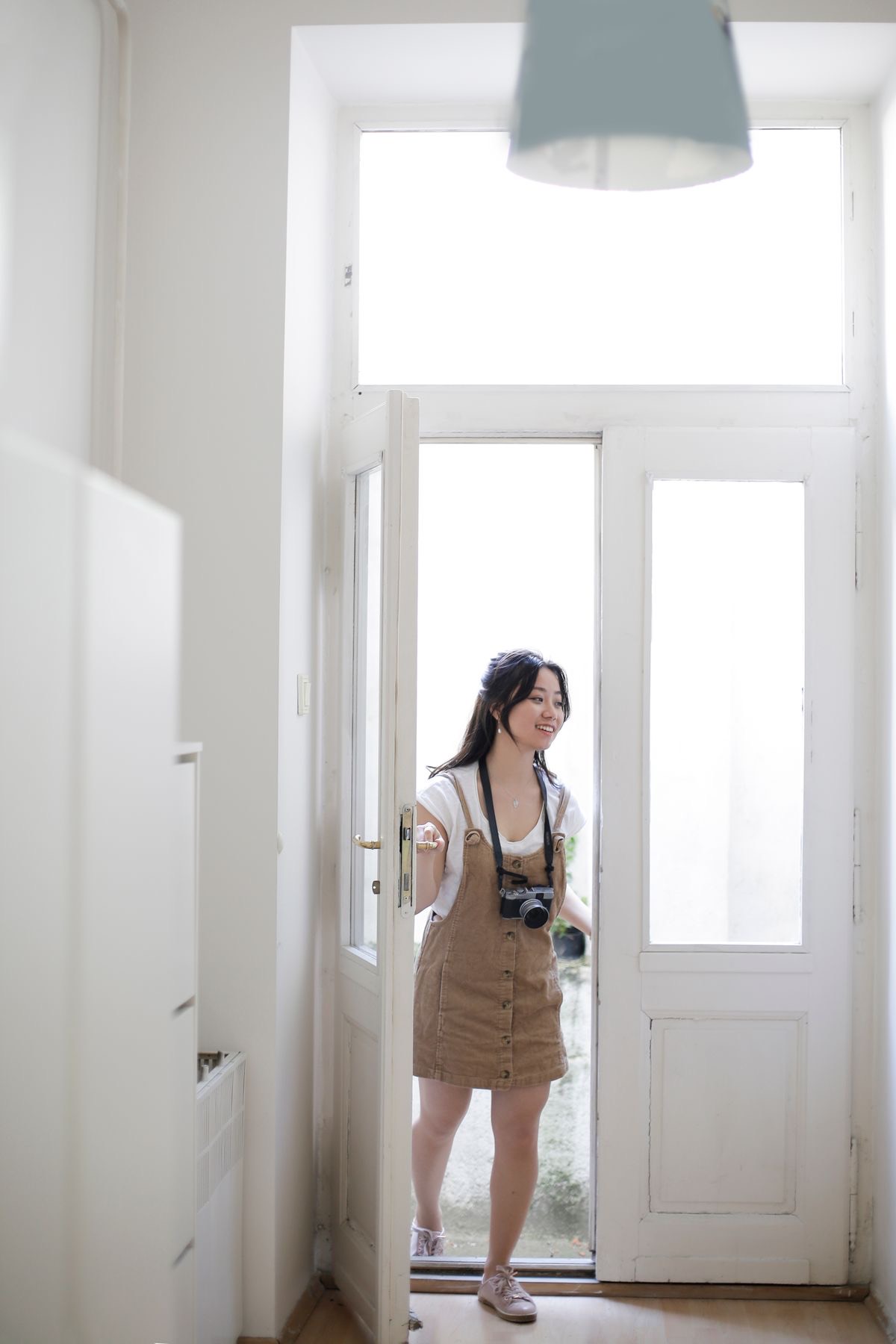 A helper arriving and settling into the home